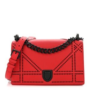 Christian Dior

Ultra Matte Calfskin Studded Small Diorama Flap Bag Red Black